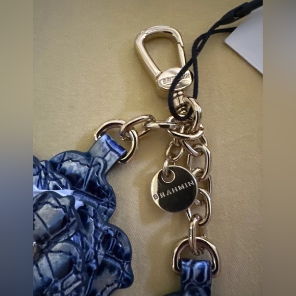 Brahmin Double Magnolia Tassel Coastal Blue Melbourne Bag Charm NWT MSRP:$125.00 - Picture 8 of 14